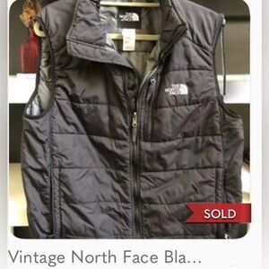 Vintage North Face Black Puffer Vest (PLS READ DESCRIPTION 1ST BEFORE BUYING)